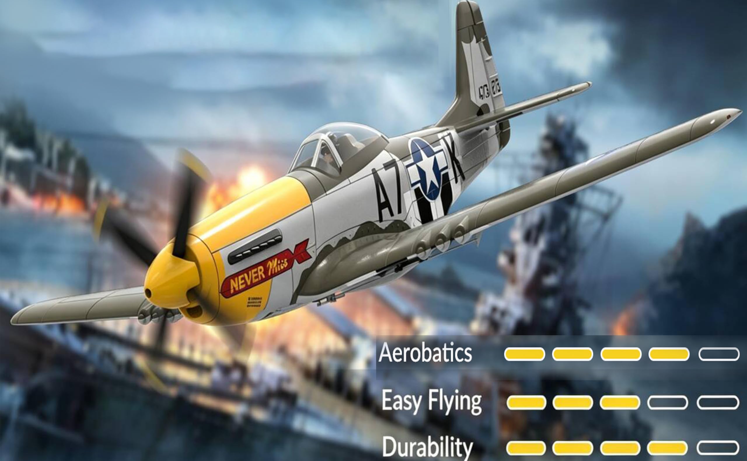 Amazon.com: Ssccgym P-51D Mustang Remote Control Airplane EXA76801